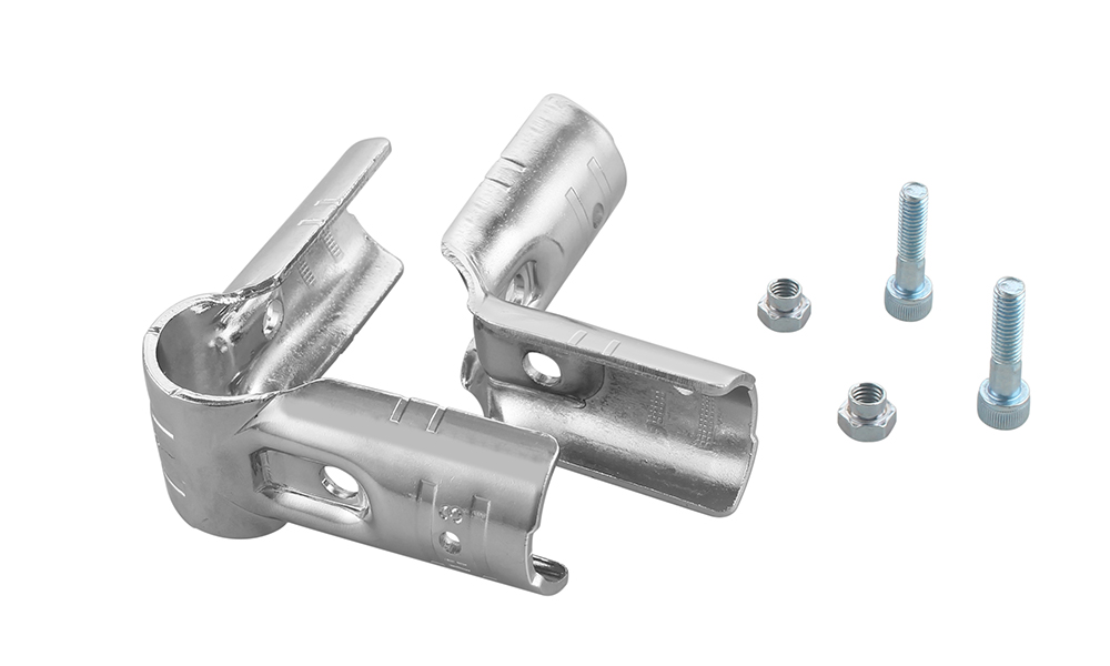 hj 2knp corner joint set for metal pipes chrome
