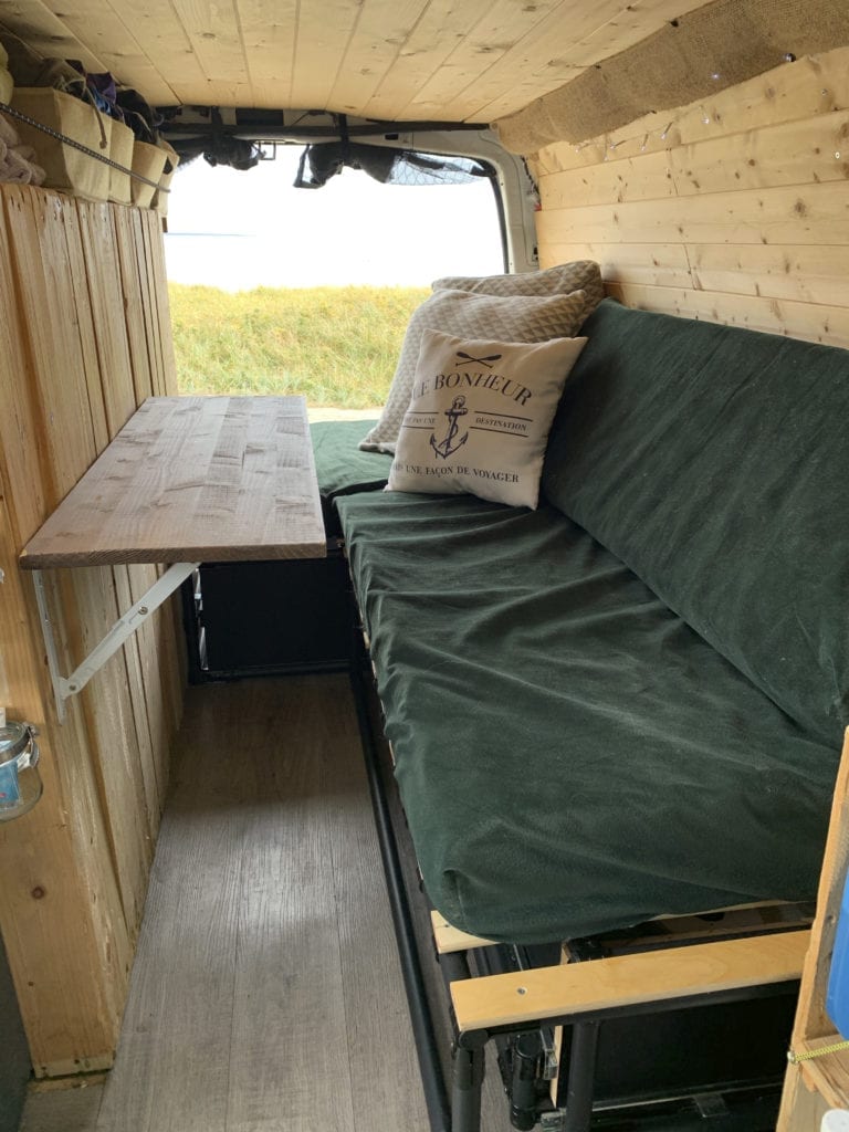 Vanlife - DIY sofa-bed frame with drawers
