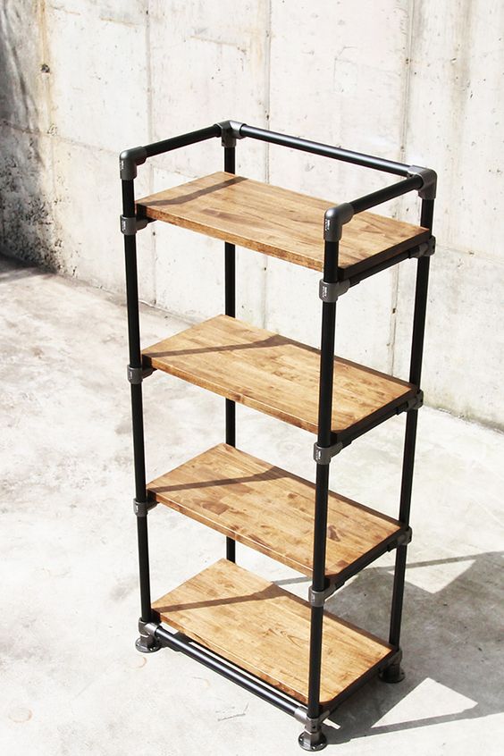 22 Affordable Pipe Shelves Ideas Tink, Steel Pipe Shelving Ideas