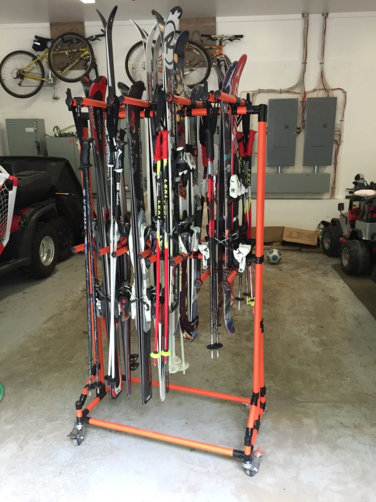 DIY ski rack
