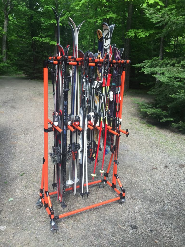 DIY ski rack