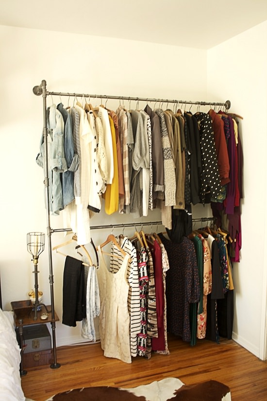 DIY closet organizer for small spaces