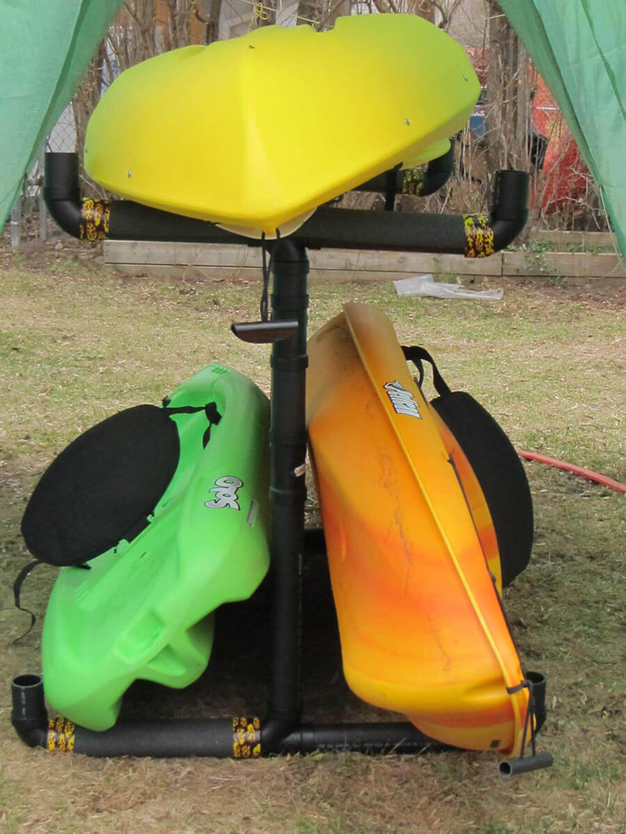 Outdoor kayak storage