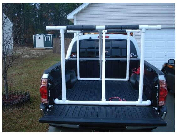 Truck bed kayak rack