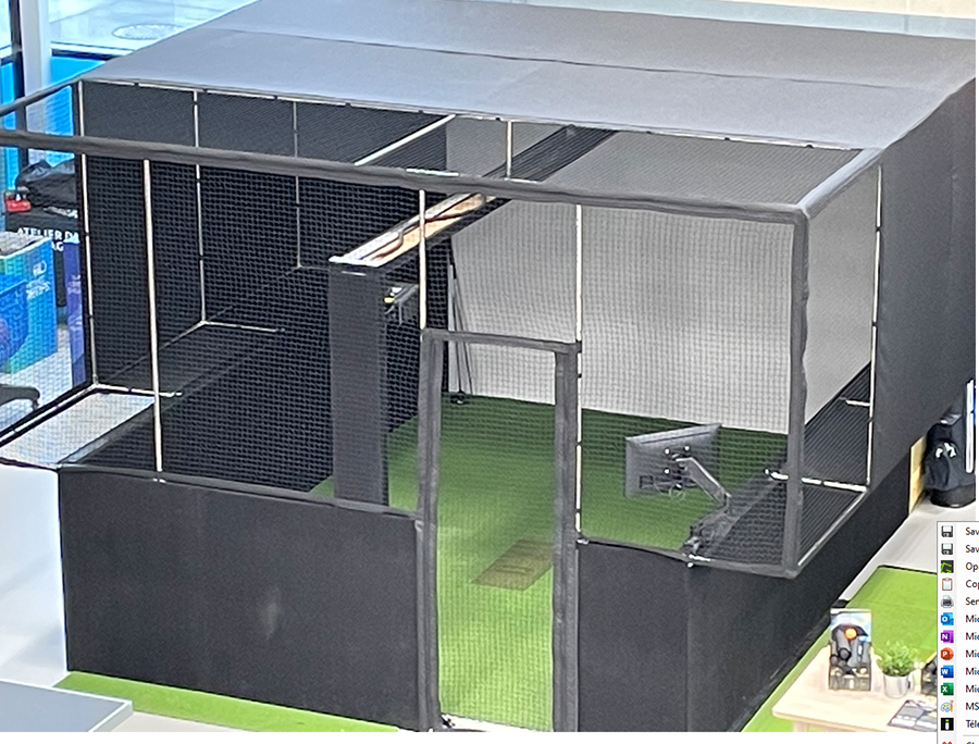 DIY golf simulator cage