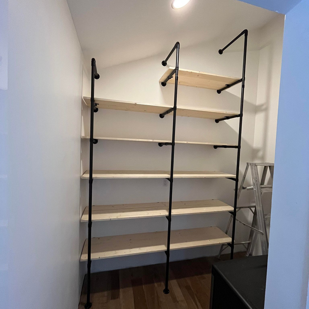 DIY walk-in pantry organizer