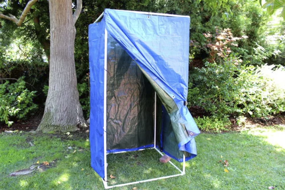 DIY freestanding camp shower